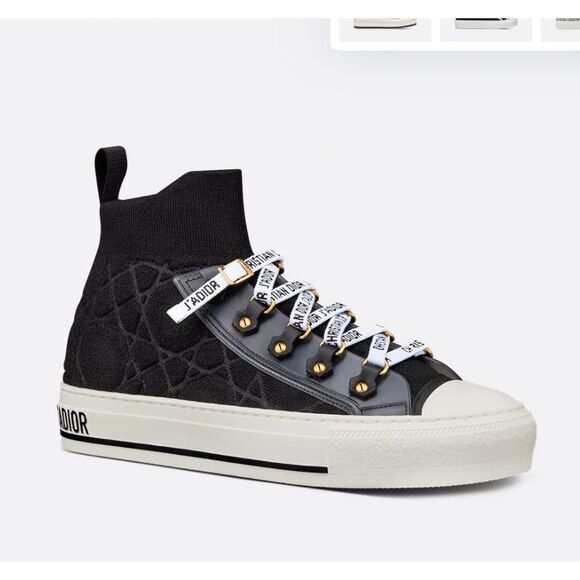 Christian Dior Walk'n'Dior Sneaker Macrocannage Technical Mesh in Black Size 7 1 - Picture 1 of 10